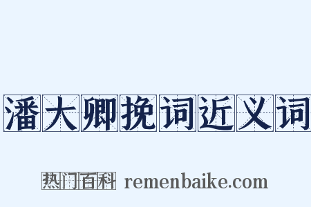 潘大卿挽词近义词是什么意思的图片